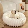 Pet Nest Straight Rabbit Plush Pet Pad Long Hair Round Cat Nest Winter Warm Dog Bed Kennel
