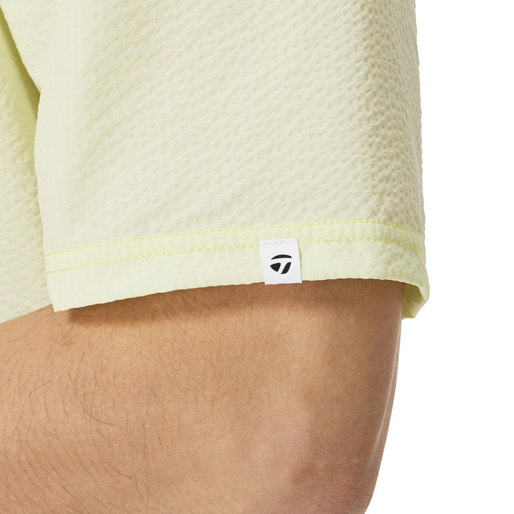 TaylorMade Cool Matcha Seersucker S/S Polo Shirt, Size M, Men's, 2025SS, UN633