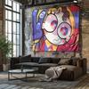 Vibrant Cartoon Wall Hanging Fabric  Creative Home Decor Tapestry
