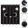 New cat pattern waterproof shower curtain bathroom pendant, creative and cute cartoon design, suitable for home decoration