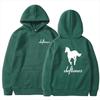Men's Spring and Autumn New Deftones White Horse Printed Hoodie Fashion Trend Long Sleeve Loose Sports and Leisure Sweatshirt