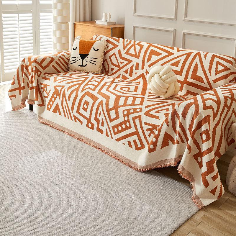 Foreign trade 2025 new bohemian full-cover sofa towel, universal chenille sofa cover sofa cushion for all seasons