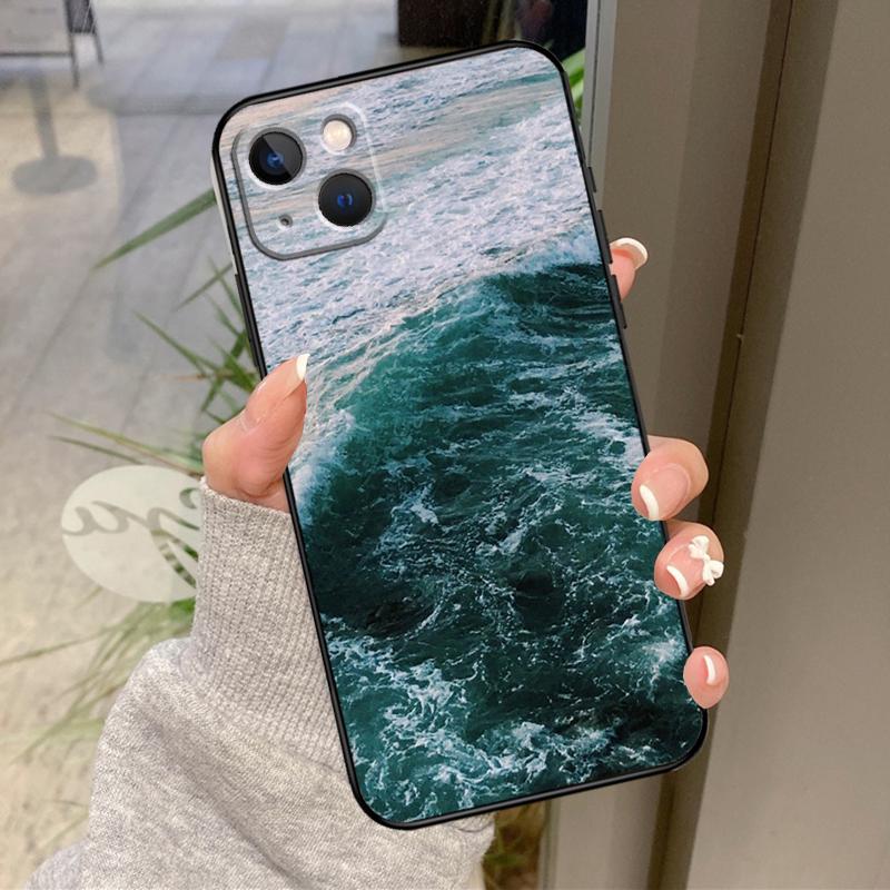 Blue Ocean Waves Sea Case For iPhone 17 Pro Max 16 15 13 12 11 14 Pro Max Plus 13 12 Mini 16e 17 Air Back Cover