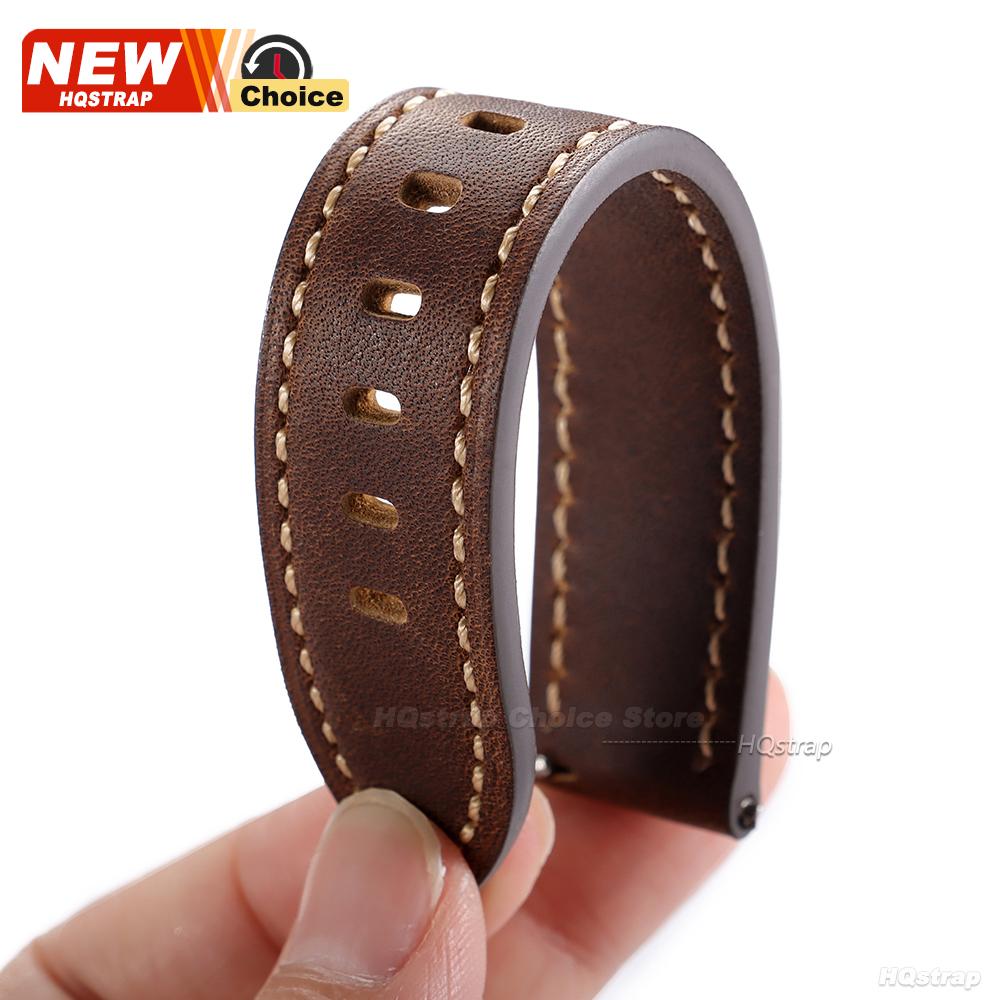 Vintage Wrist Watchband 18mm 20mm 22mm 24mm Universal Women Men Wristband Bracelet Smartwatch Leather Sport Wristbelt Accessory