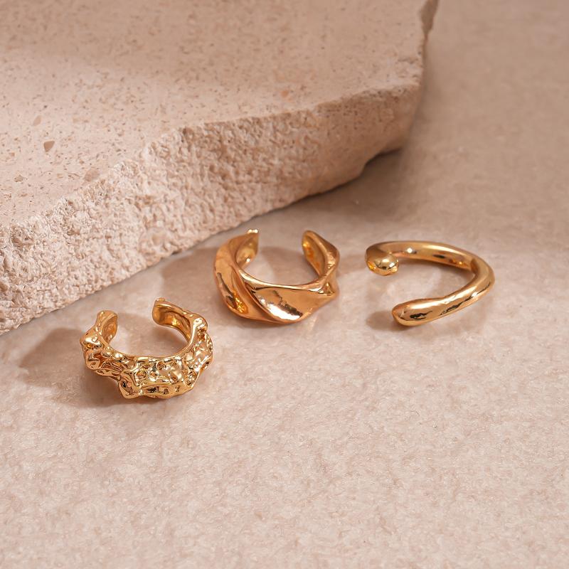 3 Stuks Onregelmatige Clipoorbellen voor Vrouwen Prachtig Geometrisch Rond Oor Cuffs Set Trendy Simpel Punk Vintage Veelzijdige Sieraden Cadeau