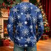Men's Corduroy Long Sleeve Neck Shirt with Christmas Print for Holiday Casual Wear