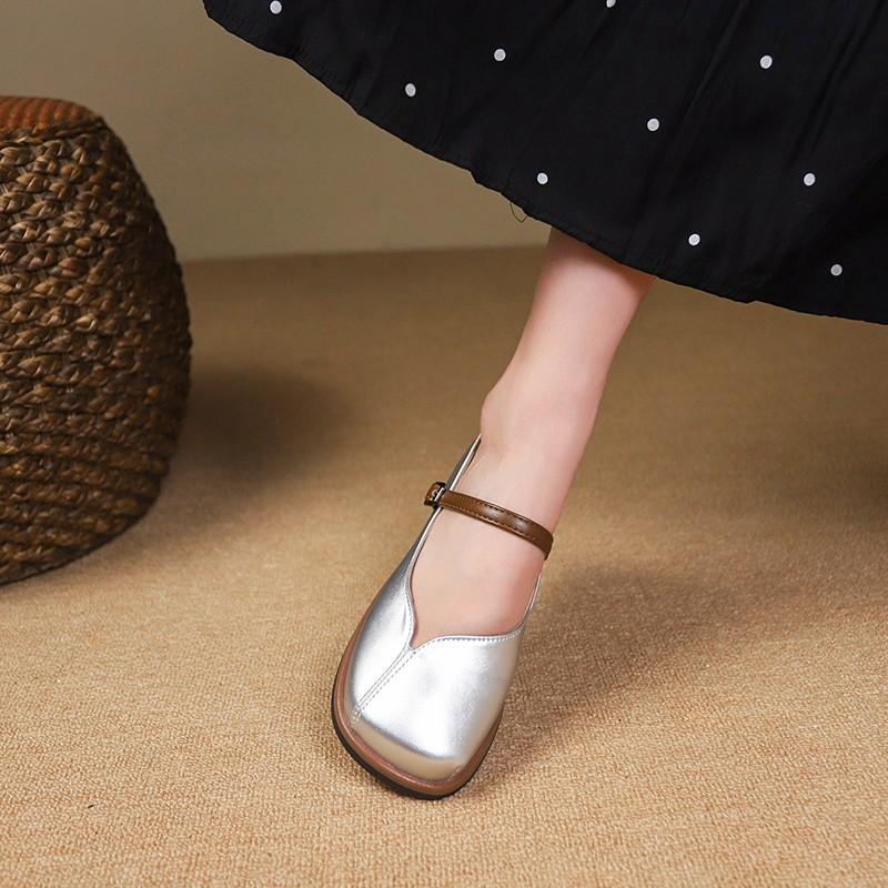 Flat Black Shoes for Women Square Toe Clogs Platform British Style Oxfords Summer New Creepers Preppy Leather Mary Janes