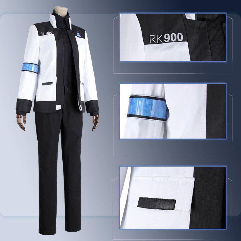 Detroit Become Human Connor Rk900 Jackets Uniform Cosplay Costume Full Set With Exquisite Workmanship And Breathable Comfort