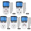 LCD Digital Thermostat Timer Socket EU/US/FR/UK/AU Temperature Controller Outlet with Timer Switch Cooling Heating Sensor