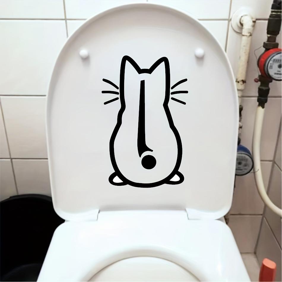 1pc Adorable Cat Rain Wiper Personality Sticker for Home Toilet Door, Window, Indoor Outdoor Electric Vehicle Car Decal
