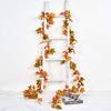 Lvydec 2 Pack Maple Leaves Fall Garland - 6.5ft/Strand Artificial Fall Foliage Garland Colorful Autumn Decoration for Home Wedding Party Thanksgiving