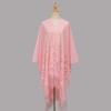 Autumn and Winter New Solid Color Lace Hollow Fringed Polyester Vest Long Elegant Women's Versatile Cheongsam Shawl
