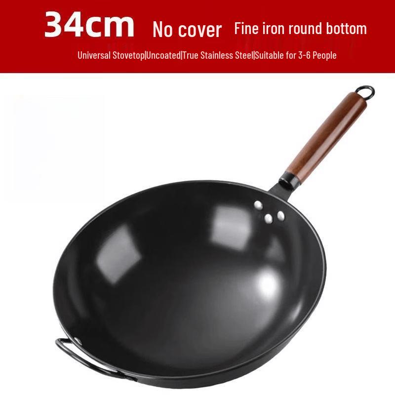 Wutuo Round Bottom Cast Iron Wok