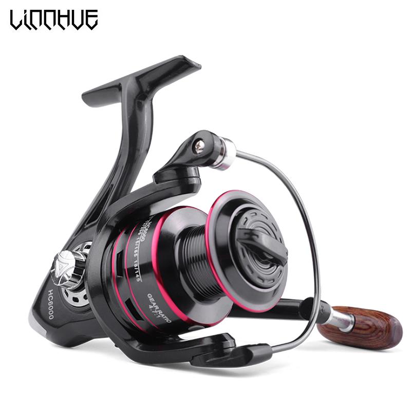 Topline High Speed 5.2:1 Fishing Reel Metal Spool Spinning Reel 8KG Drag Fishing Reels Saltwater Spinning 1&500