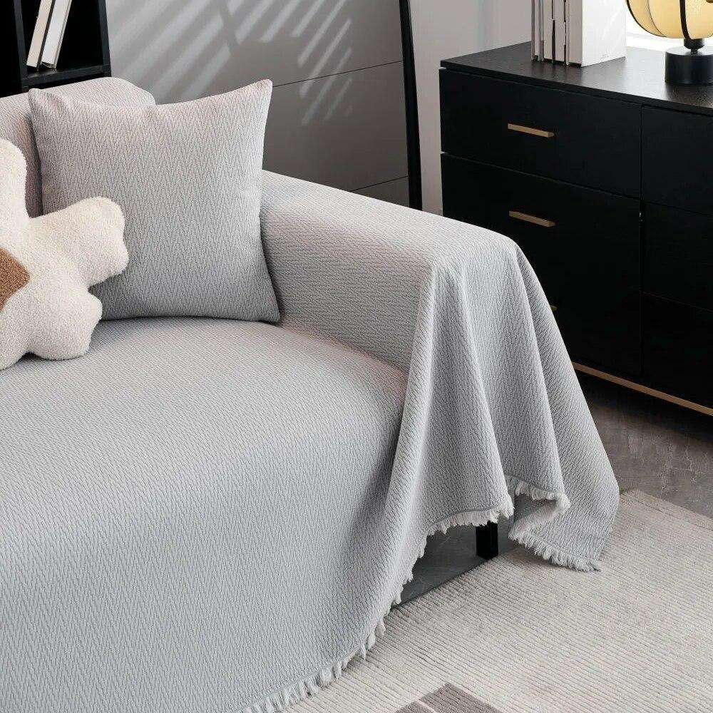 Throw Blankets for Living Room Couple Position Modern Solid Color Waterproof Camping Picnic Blanket Cover Nordic Sofa Cover Mat