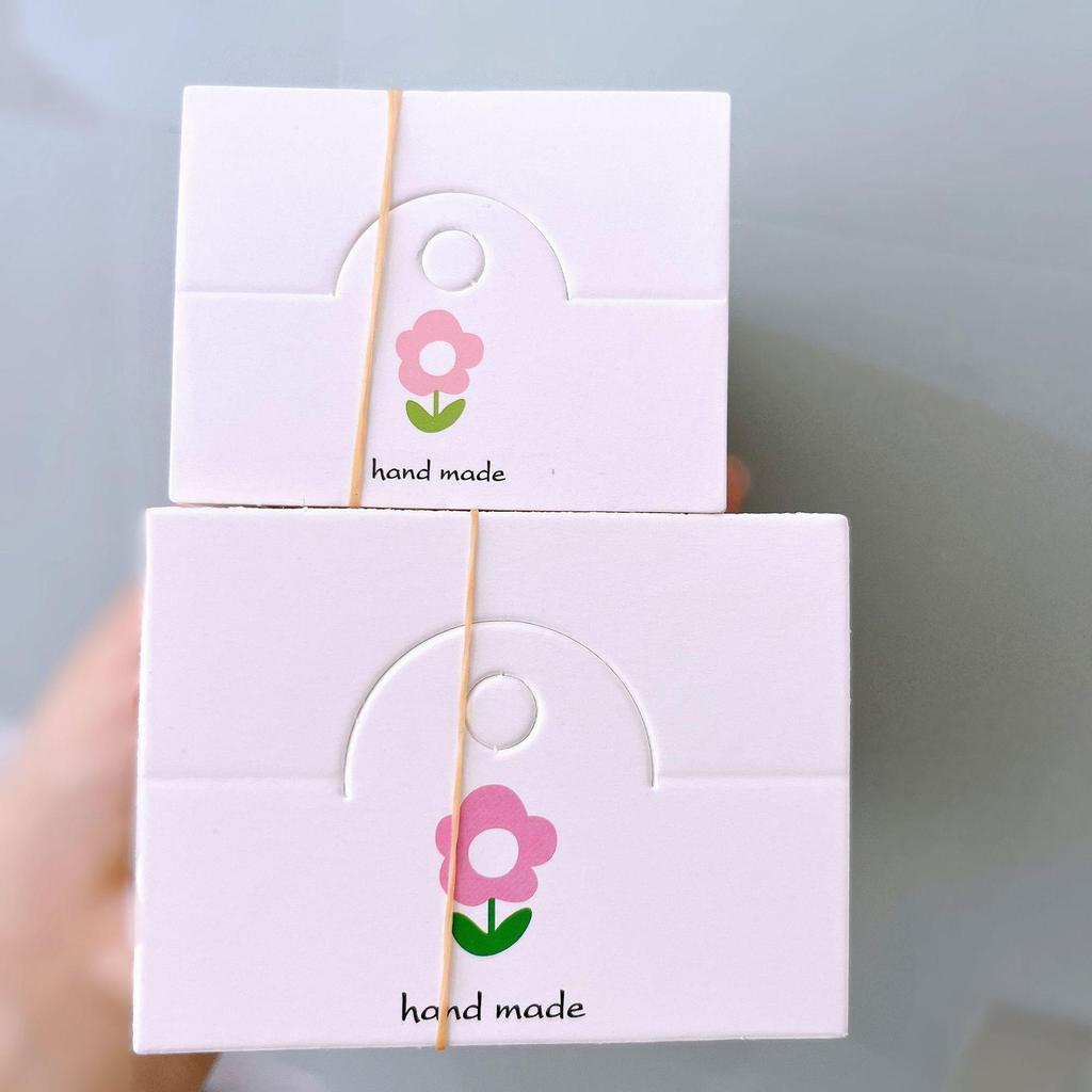 Carton Mare Pliat pentru Ambalare Bijuterii Florale Mici & Elastice de Păr - Accesorii din Hârtie DIY