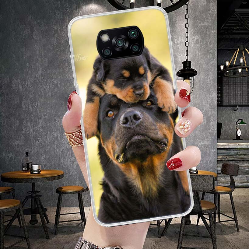 Rottweiler Dog Soft Phone Case For Xiaomi Redmi 15C 15 13C 13 Poco X5 X6 X7 F7 Ultra M7 12C 12 10 10C 9C 9A 9T 9 Fundas Poco X3