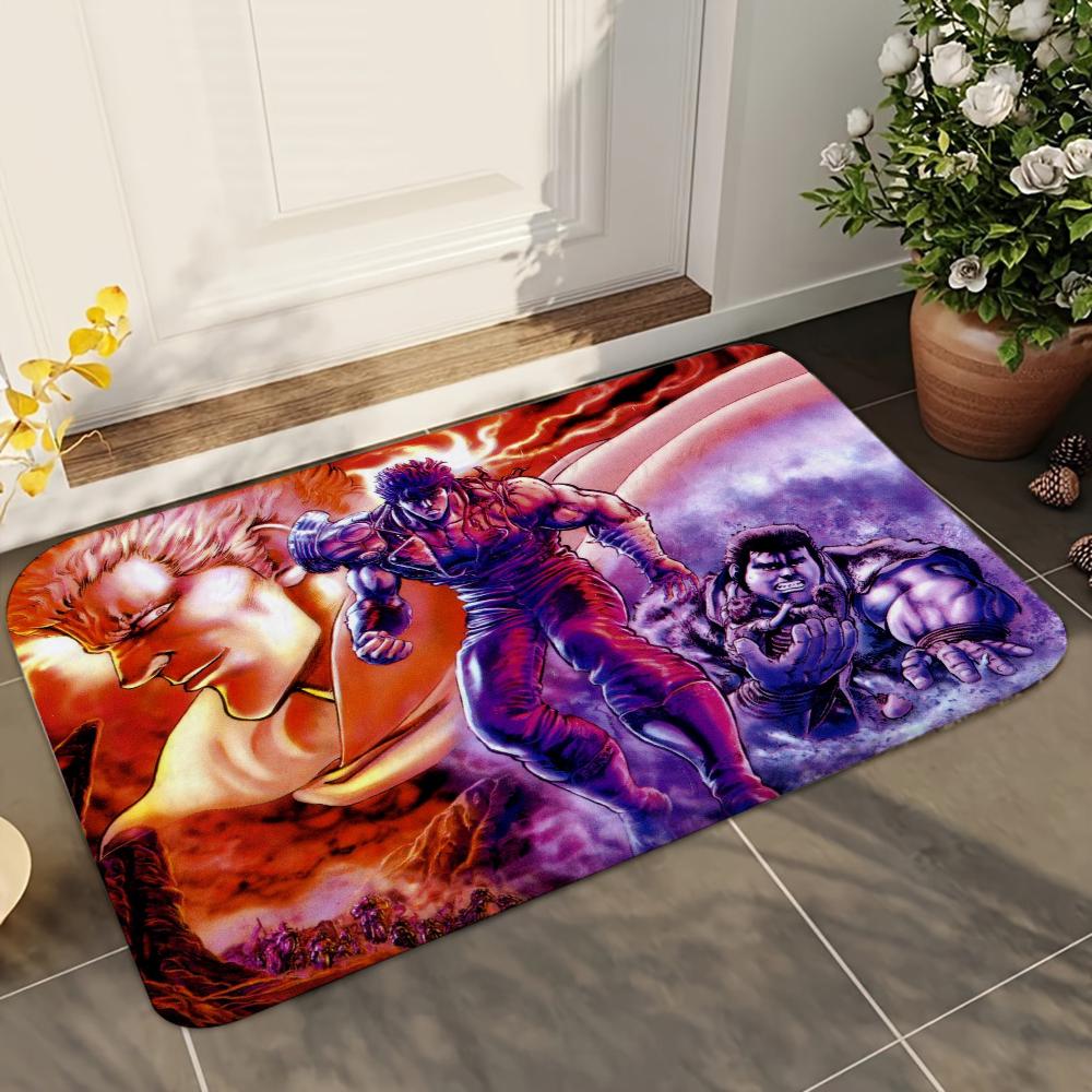 1pc Hokuto No Ken Bathroom Absorbent Mats Anti-Slip Mats Home Decor Supplies Carpets Home Kitchen Floor Mats