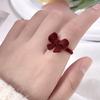 Anello Trendy Ragazza Carina Dolce Fioccato con Fiocco Retro Anello Dito Indice Moda di Nicchia Anello Semplice