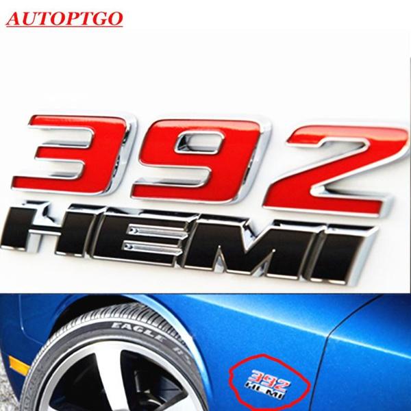 Červeno/Černý Auto 3D Nápis 392 Hemi HEMI392 Znak Odznak Logo