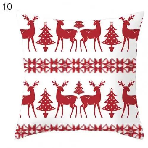 

Наволочки с рождественской тематикой Аксессуары для автомобиля Офис Санта-Клаус Гостиная Диван Домашние наволочки 40x40cm