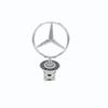 MOFL8 3D Metal Blue Chrome Star Bonnet Hood Logo Emblem Badge For Mercedes Benz W203 W204 W205 W210 W211 W212 W213 W214 W220 W221 W222