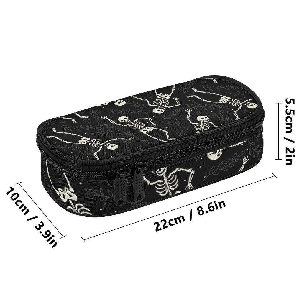 Pencil Case Large Capacity Smooth Zipper 300D Polyester with Main Compartment Mesh Pocket and Pen Slots for Teens and Students