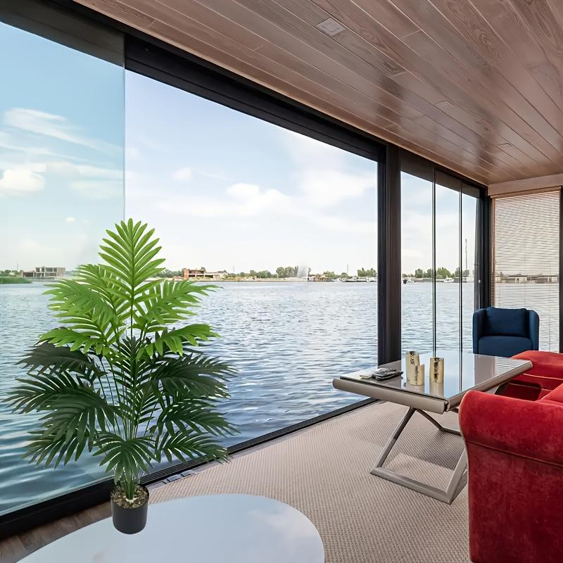 2 pcs Giant Artificial Plants -Realistic Green Foliage for Indoor/Outdoor Decor-for Hotels, Gardens, Courtyards & Photography