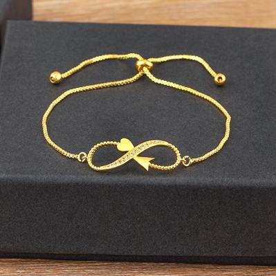 

Nidin Charm Zircon Geometric Shape Bracelet Adjustable 15 Styles Gold Color Link Chain Jewelry Women s Personality Party Gift