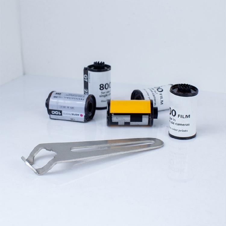 High Efficiency Stainless Steel Film Cassette Opener For 35mm Film Loading And Scratch Prevention Film Canister Opening