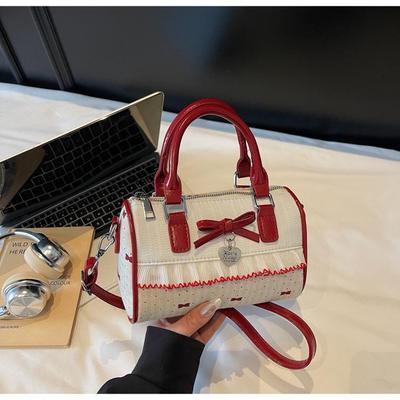 Korean Style High-End Bow Boston Bag - Girlish Handbag & Shoulder Crossbody
