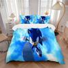 Sonic Hedgehog Print 3Pcs Bedding Setduvet Cover With 2 Bedropillowcase Home Birthday Gift
