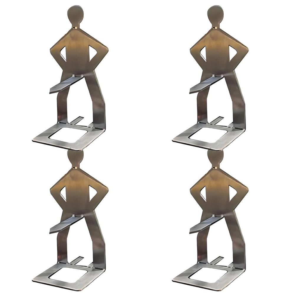 Kreativní držák na rošt na BBQ Horkýdogový držák Nerezová ocel Přenosný držák na klobásy Stojící muž Stojan na klobásy Pro kempování Piknik