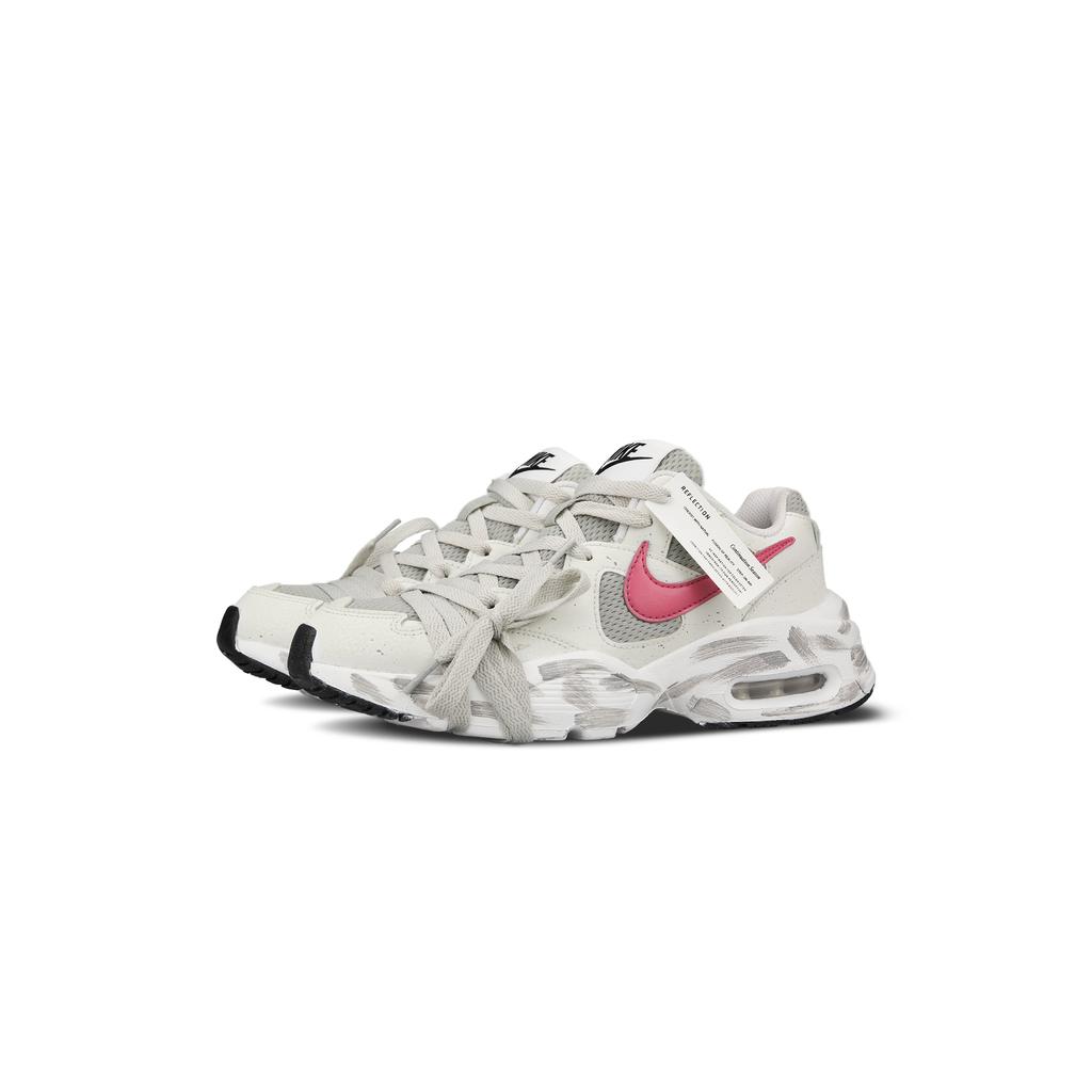 Nike Air Max Fusion Cushioning Slip Resistant Abrasion Resistant Low Top Running Shoes Women's Pink White CJ1671-100(Team333-)