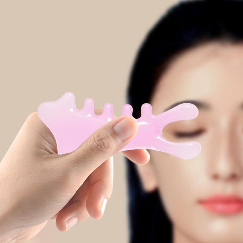 Multifunctional Head Meridian Massage Comb Resin Five Wide Tooth Comb Facial Scraping Plate 4In1 Eye Shoulder Neck Scraping