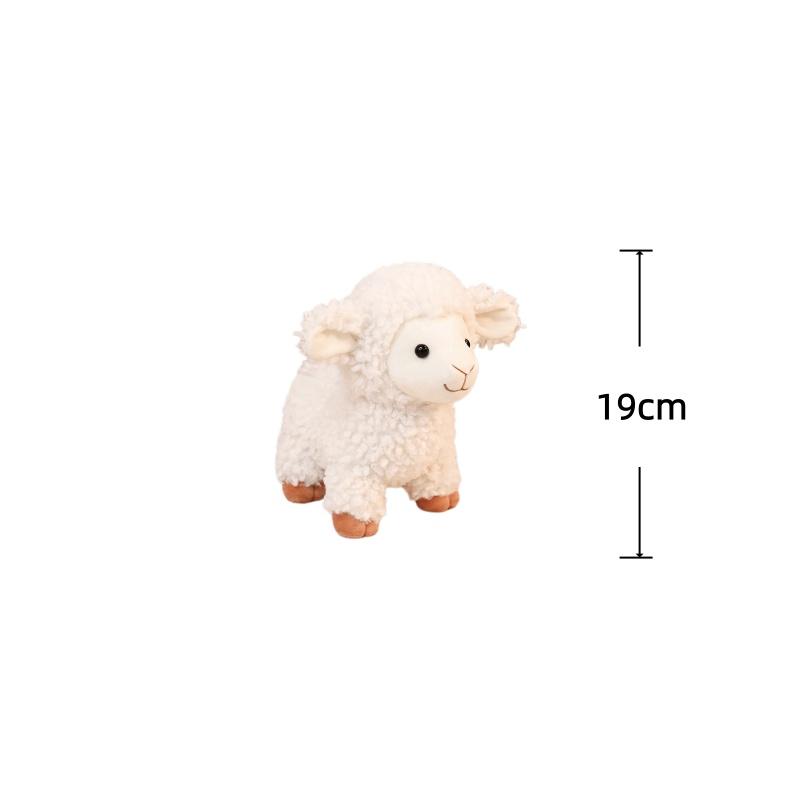 Cute Lamb Plush Toy Simulation Sheep Stuffed Doll Soft Kids Accompany Toys Adorably Room Decor Toys Exquisite Birthday Gifts