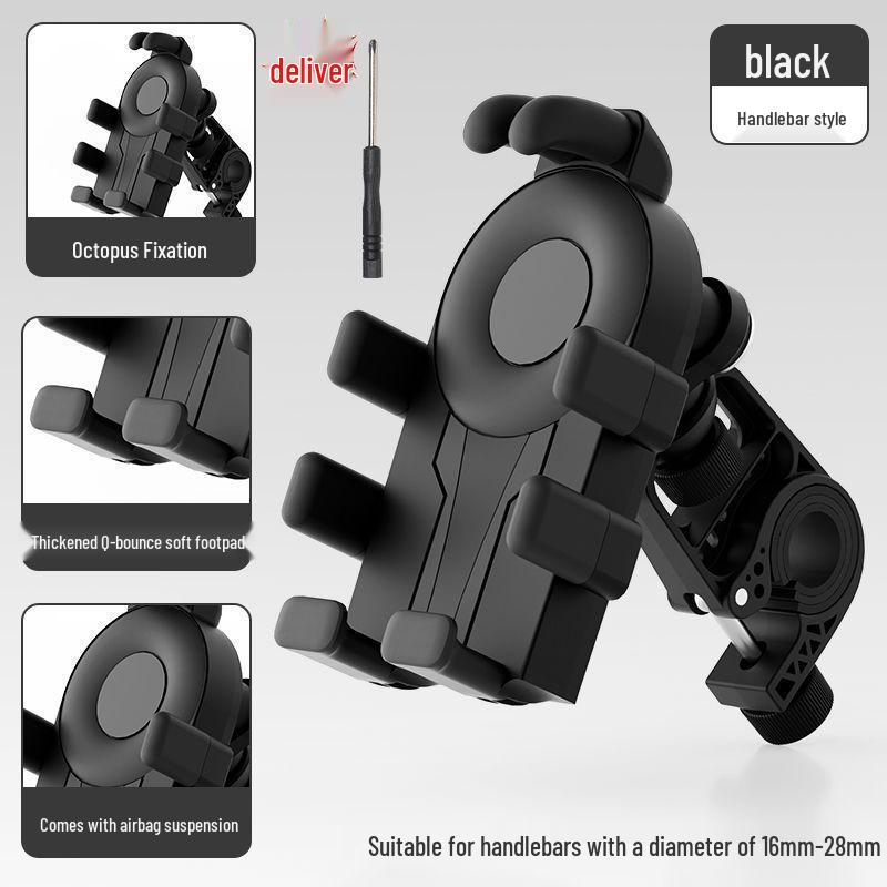 2025 Shockproof Anti-Shake Eight Claw Phone Holder for Electric Vehicles, Motorcycles, and Bicycles