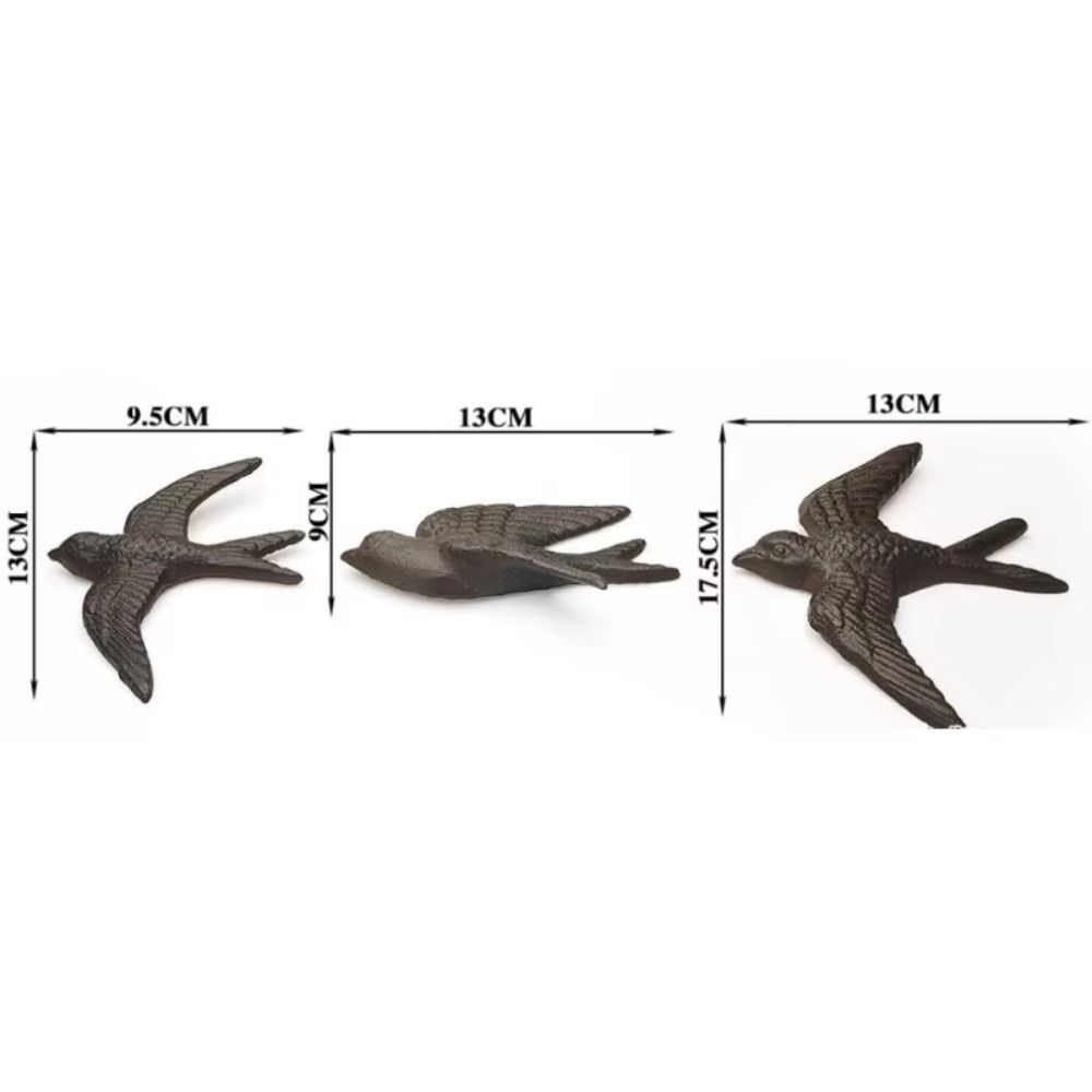 Cast Iron Cast Iron Swallow Black Wind Chime Art Statue  Garden Courtyard