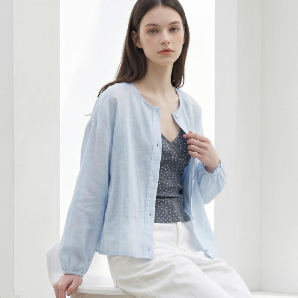 Karra Sheer Volume Button Jacket Cardigan A6m0692