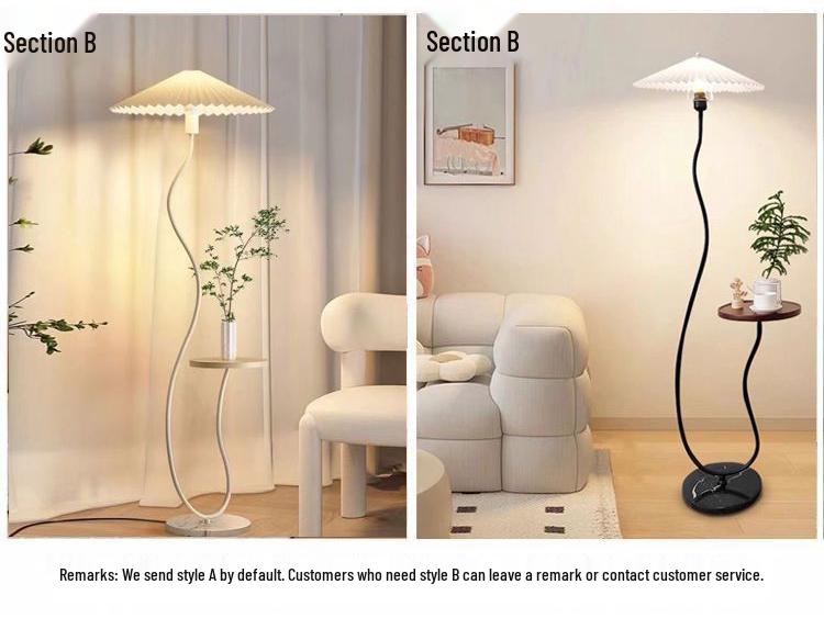 Multi-Function Floor Lamp with Wireless Charger & Coffee Table