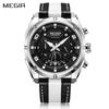Outdoorové sportovní hodinky Quartz Pánské Top luxusní značky Chronograph Kožené Vodotěsné náramkové hodinky