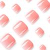 Pink Gradient False Nails Press On Nails Manicure Kit For Hands And Feet Reusable ABS Plastic