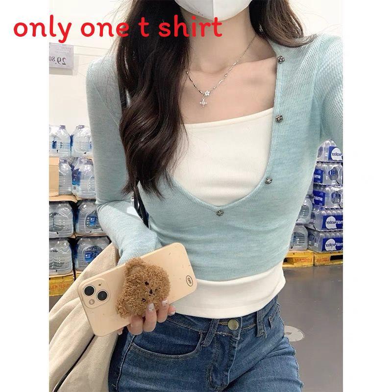 Girl T Shirt Oversize Cotton Blend With Embroidery And Button Details For Spring Fashion