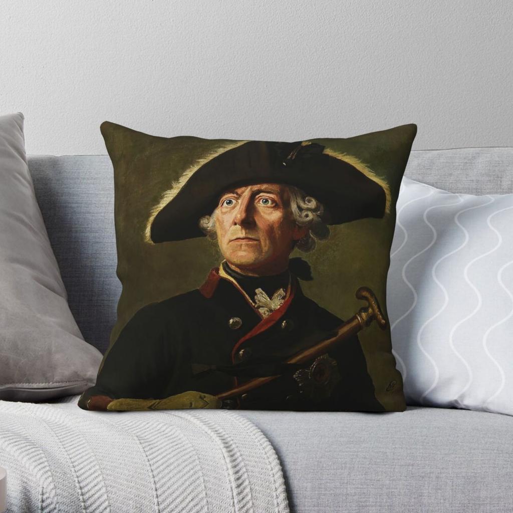 Daniel Chodowiecki Frederick The Great Square Pillowcase Polyester Linen Velvet Pattern Zip Decorative Sofa Seater Cushion Cover