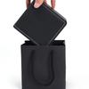 Genuine Leather Flip Top Jewelry Case Travel Watch Necklace Storage Box Compact Organizer with Soft Velvet Lining