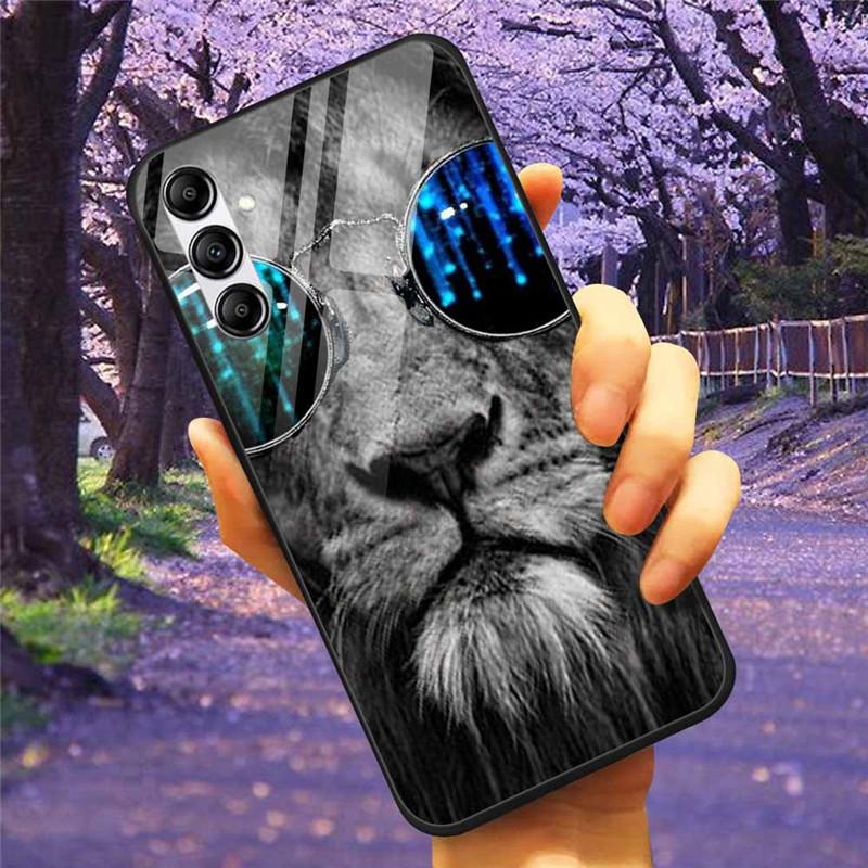Tempered Glass Phone Case For Samsung A34 A14 A54 5G Cover For Galaxy A13 A137F A24 M54 A8 Plus Hard Back Bumper A 54 GalaxyA34