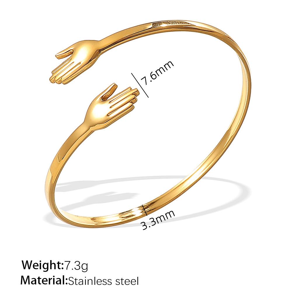 Jewelry Palm Shape Bracelet Fashion Creative Hands Embrace Open Bracelet