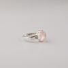 Rose Quartz Gemstone 925 Sterling Silver Ring, Minimalist Promise Ring For Her CZR-18-25