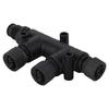 Multi Port Connector Easy Installation T Connector Replacement 4 Port 5Pin M12 Thread for NMEA 2000 Networks