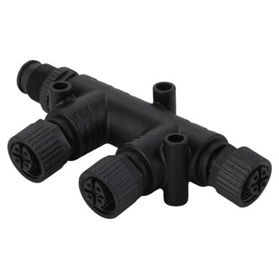 Multi Port Connector Easy Installation T Connector Replacement 4 Port 5Pin M12 Thread for NMEA 2000 Networks